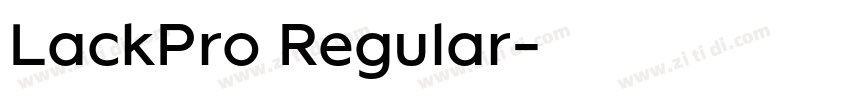 LackPro Regular字体转换